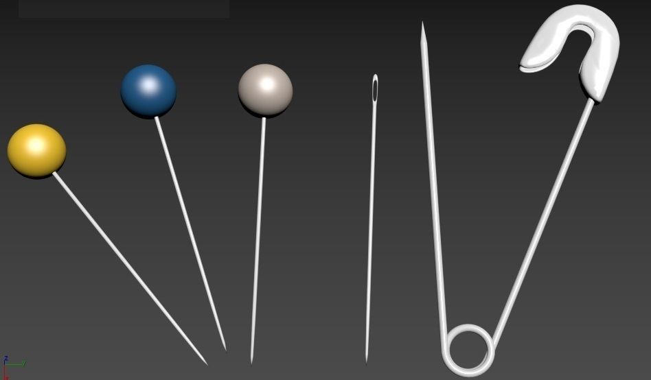 Needle and Pins 3D model_6