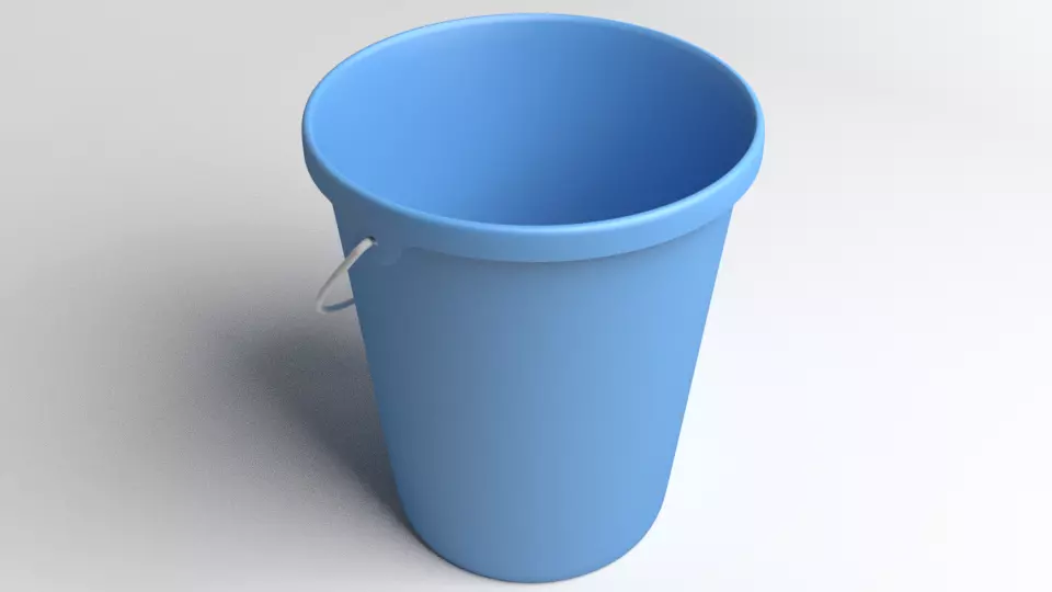 Plastic Bucket 3D model_0