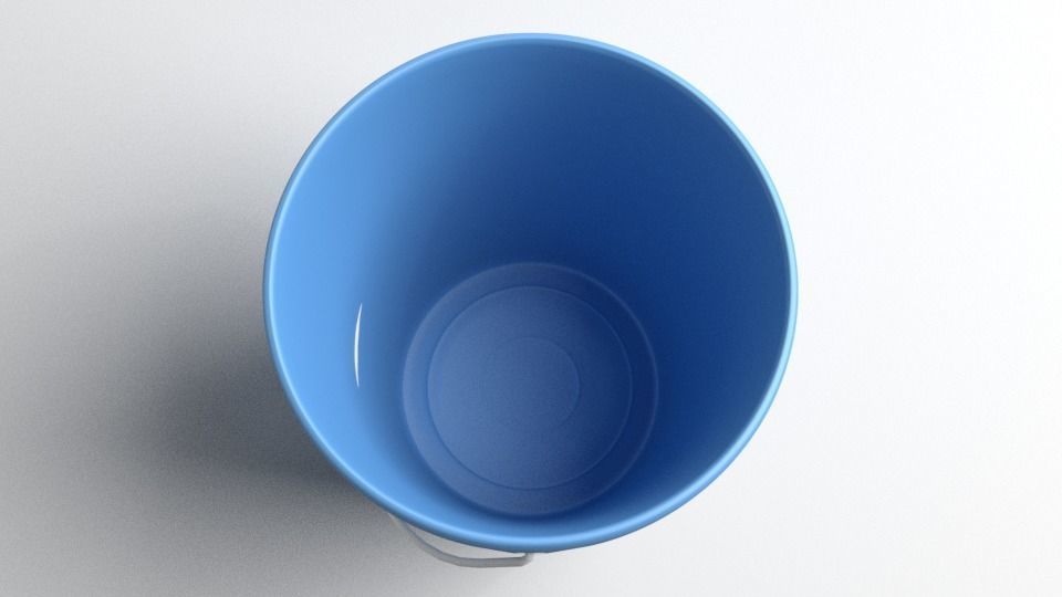 Plastic Bucket 3D model_2