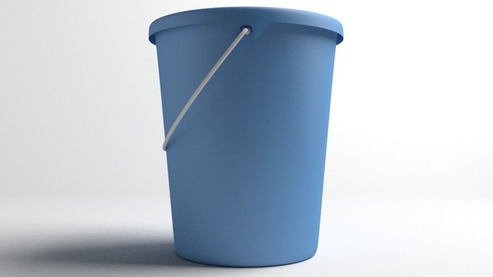 Plastic Bucket 3D model_1
