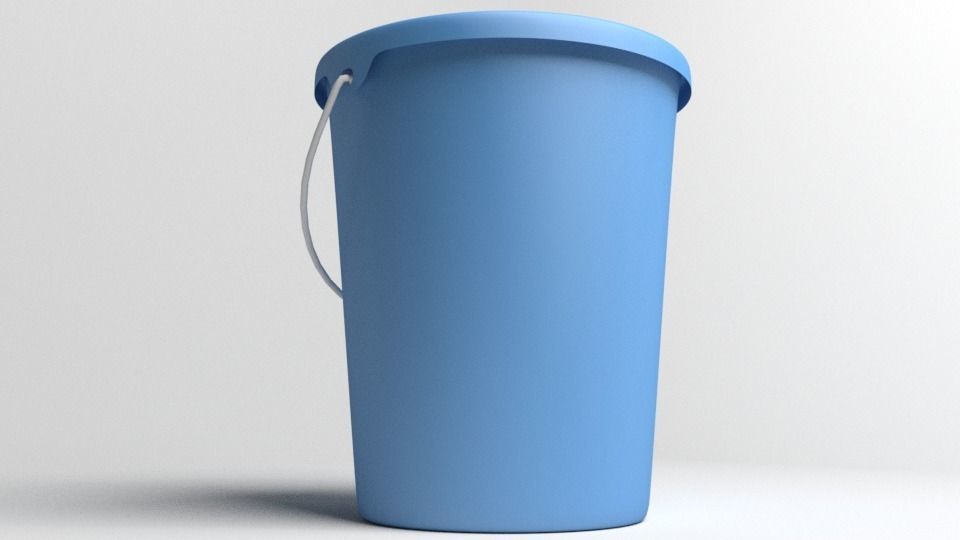 Plastic Bucket 3D model_3