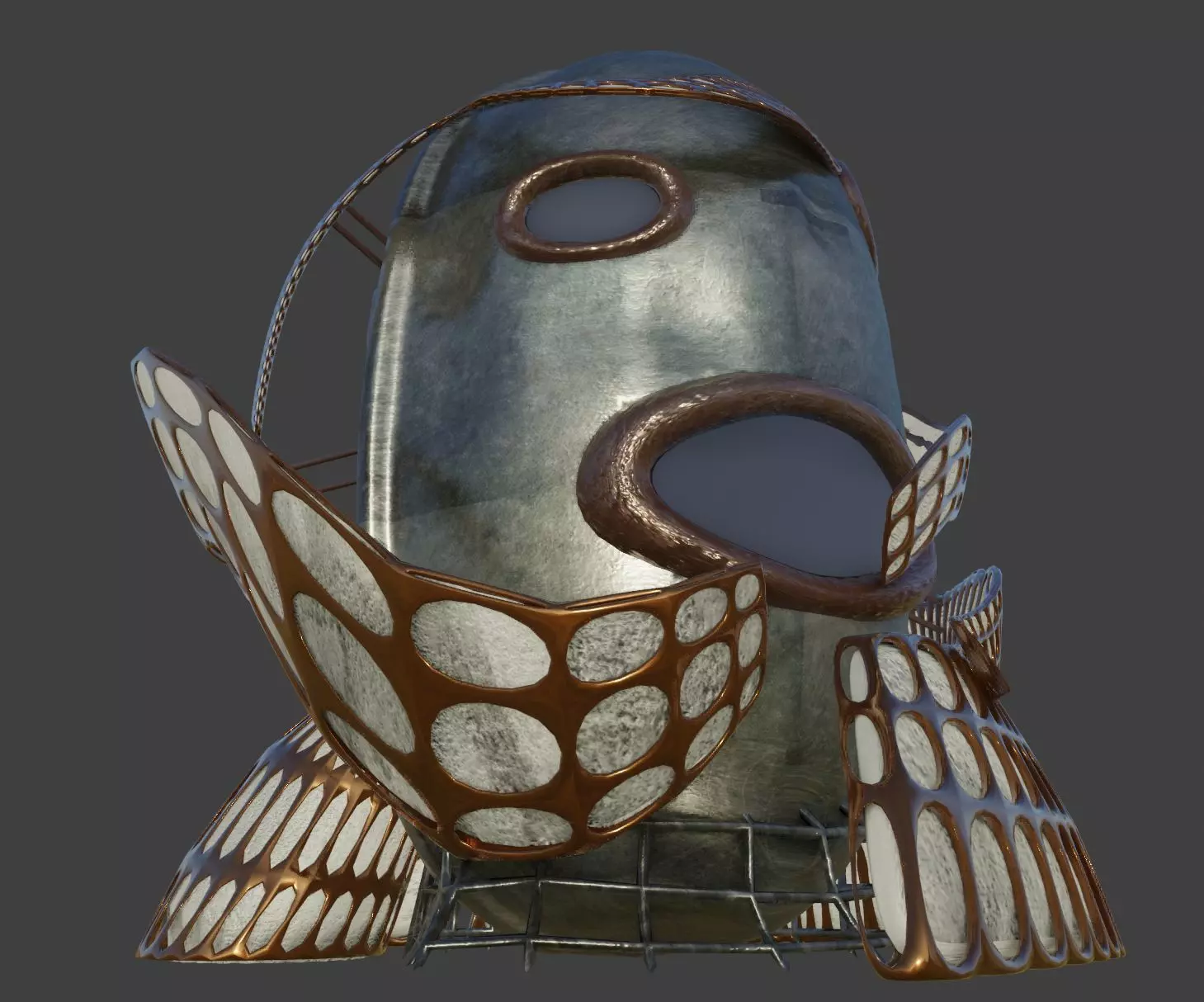 Solarpunk PBR  sci-fi building 3D model_0