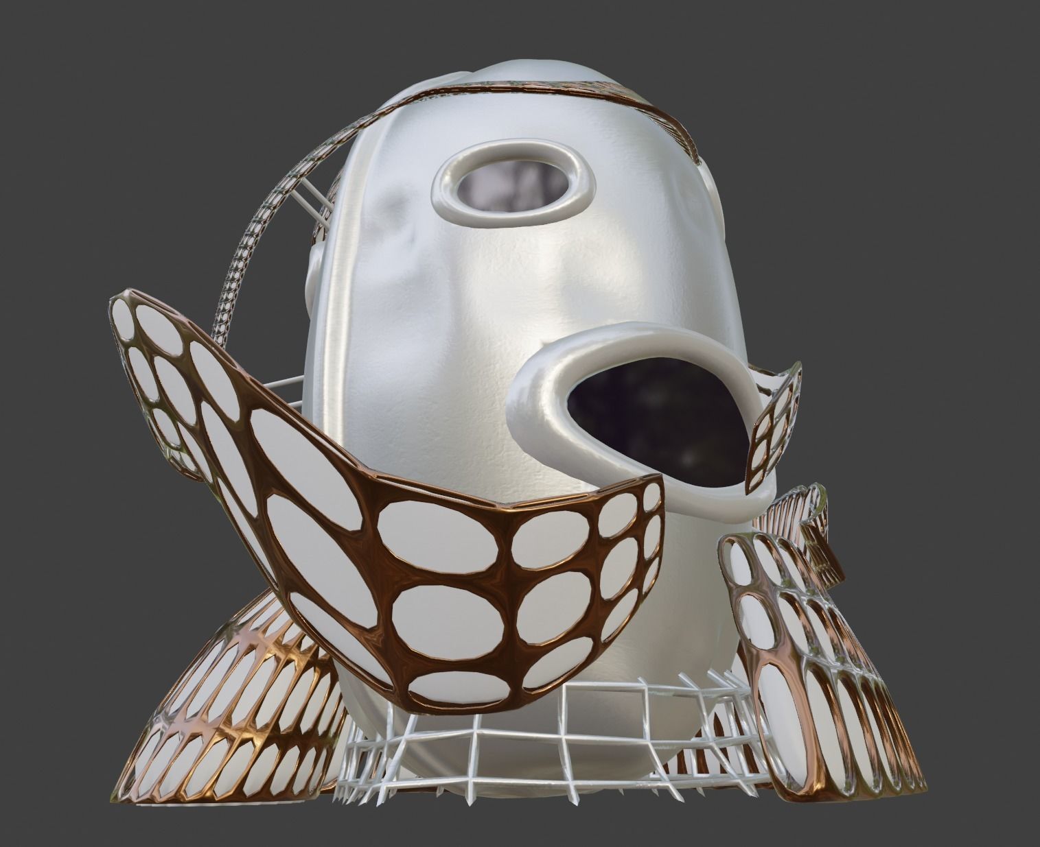 Solarpunk PBR  sci-fi building 3D model_2