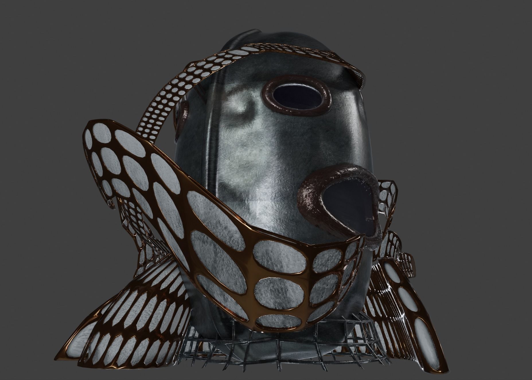 Solarpunk PBR  sci-fi building 3D model_1