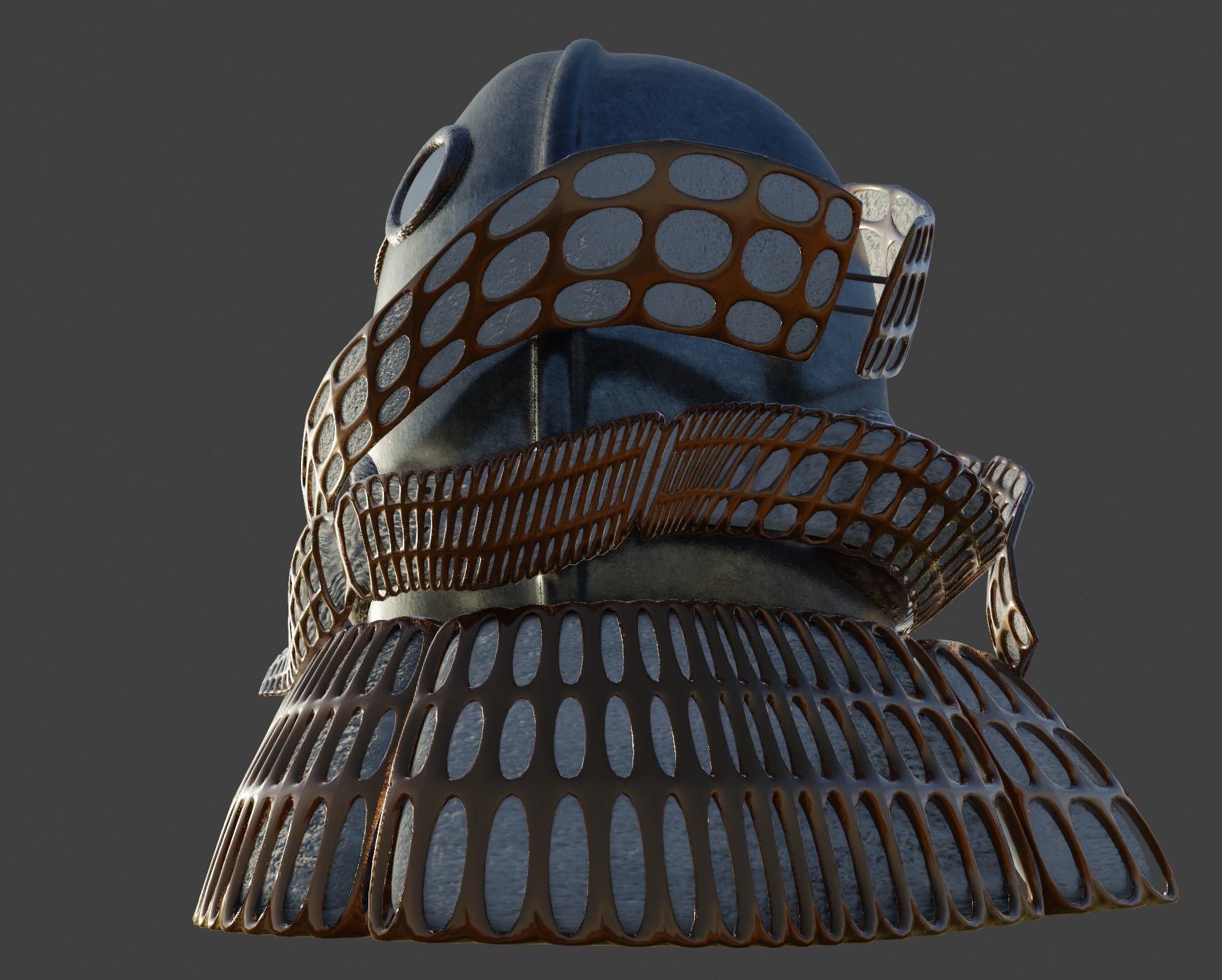 Solarpunk PBR  sci-fi building 3D model_7