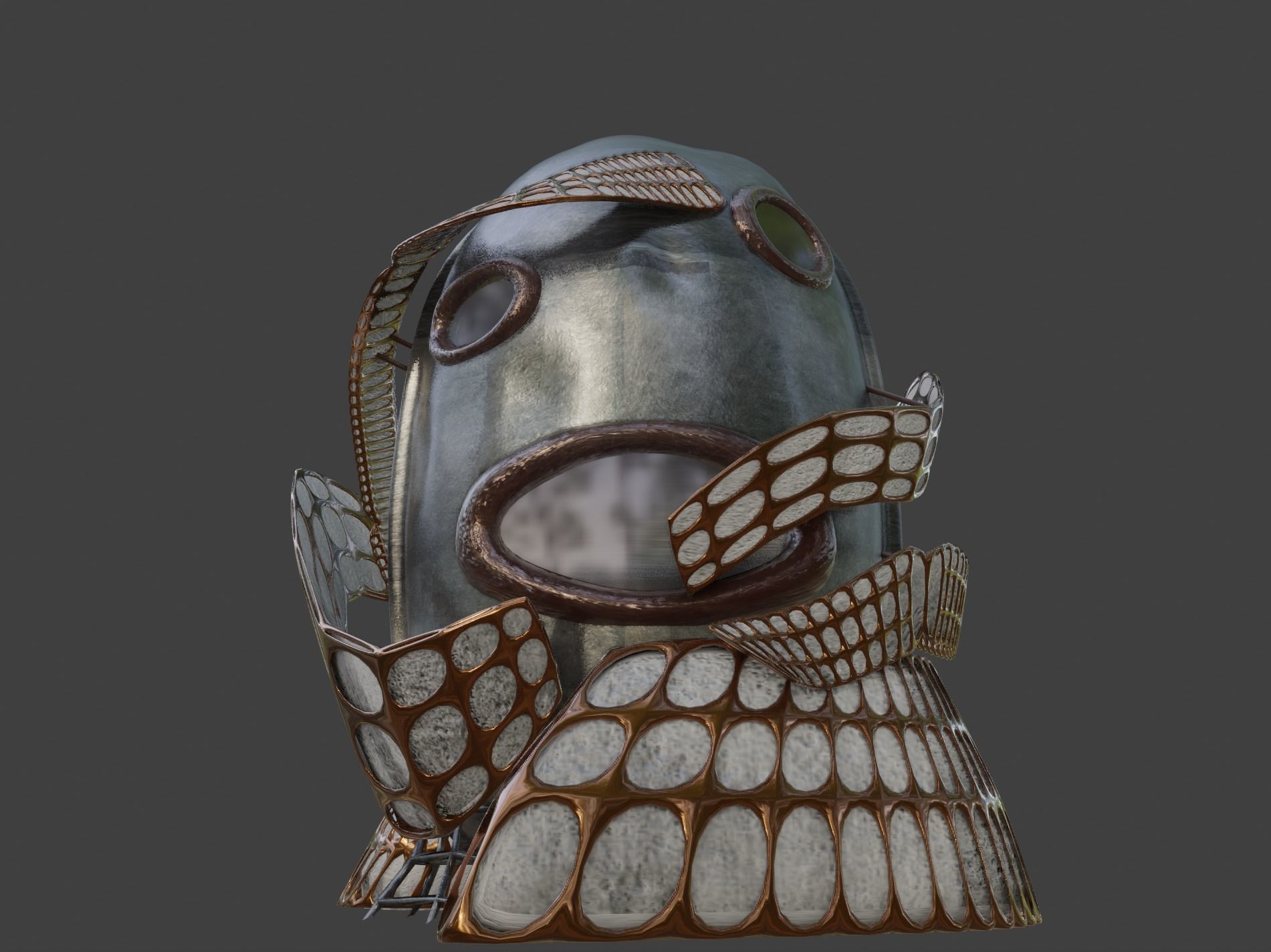 Solarpunk PBR  sci-fi building 3D model_4