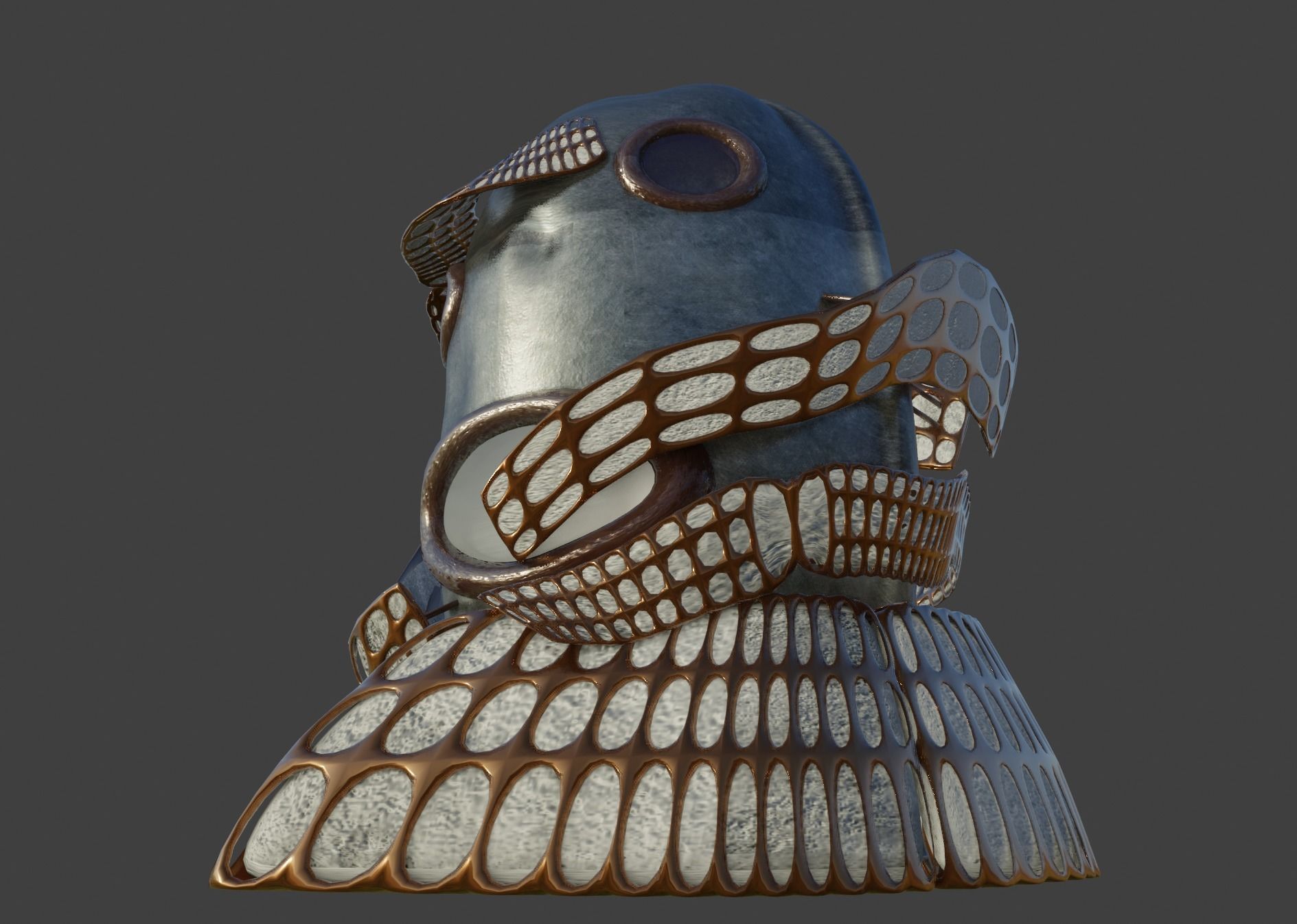 Solarpunk PBR  sci-fi building 3D model_5