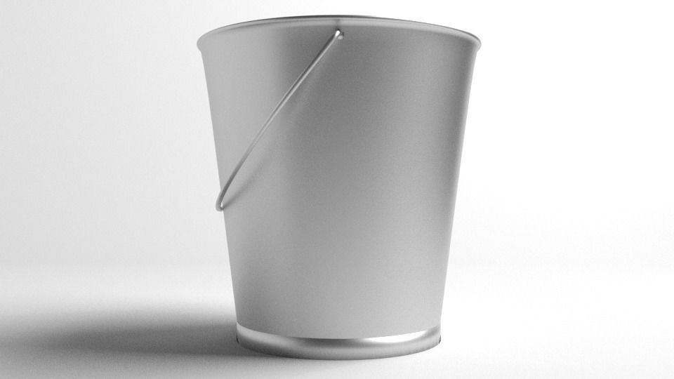 Steel Bucket 3D model_1