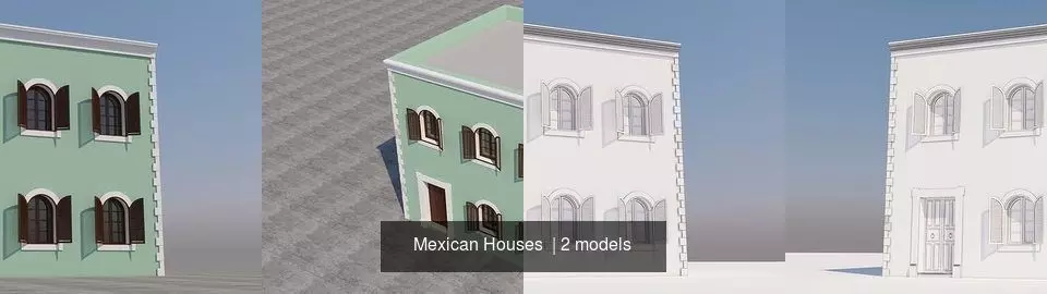 Mexican Houses  3D Model Collection_0