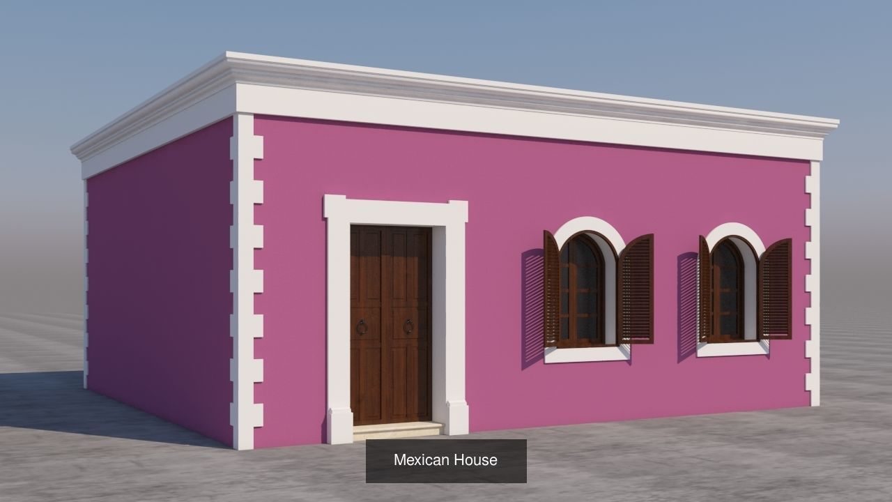 Mexican Houses  3D Model Collection_1