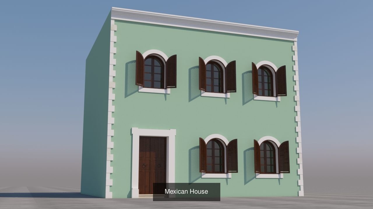 Mexican Houses  3D Model Collection_2