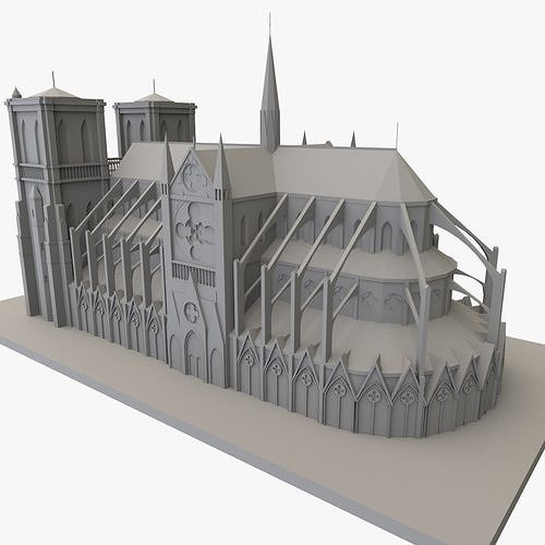 Notre Dame De Paris 3D printable 3D print model