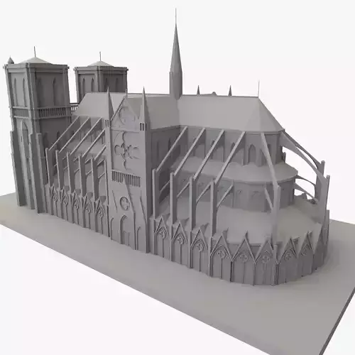 Notre Dame De Paris 3D printable 3D print model