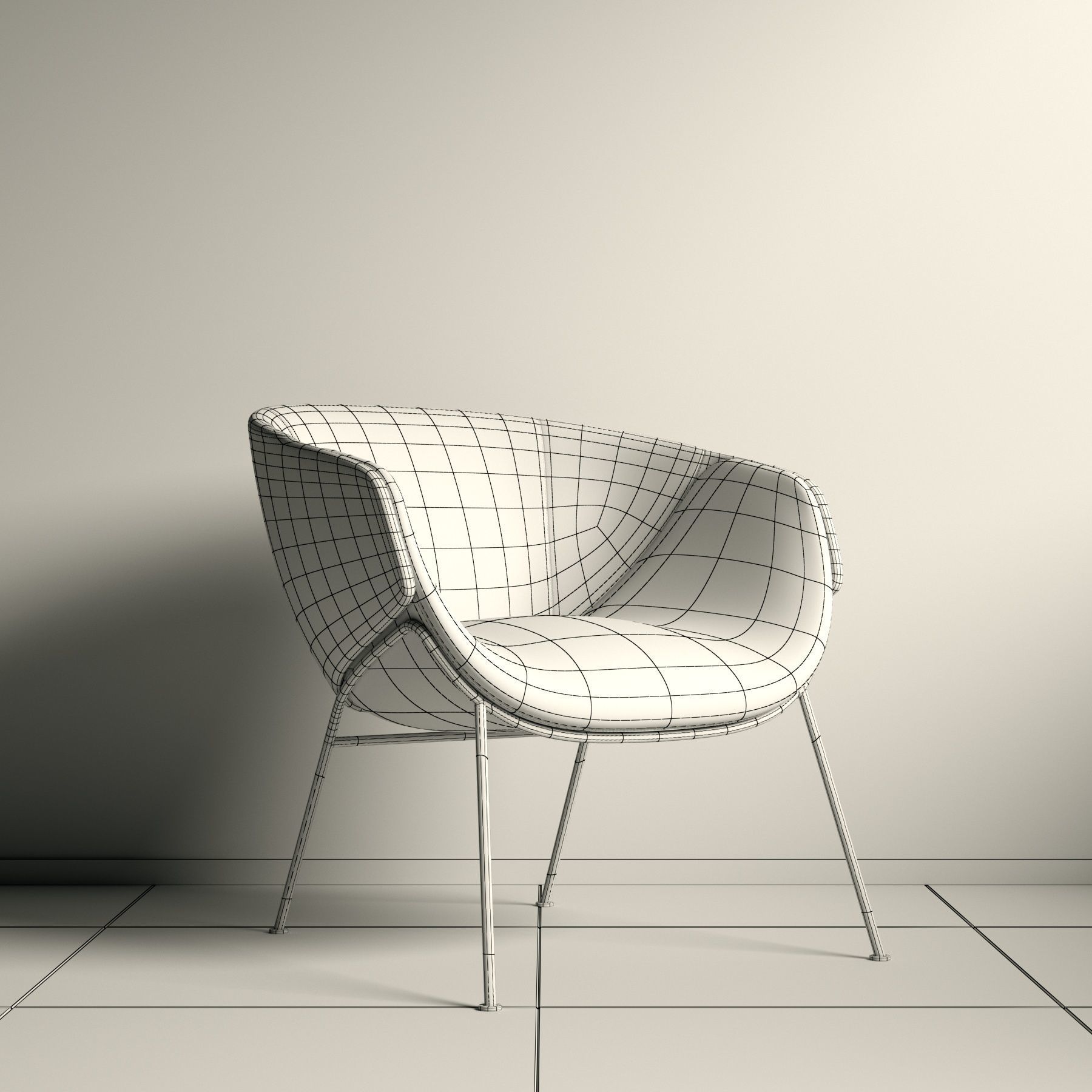 SP01 Anita Armchair Rod Base 3D model_7
