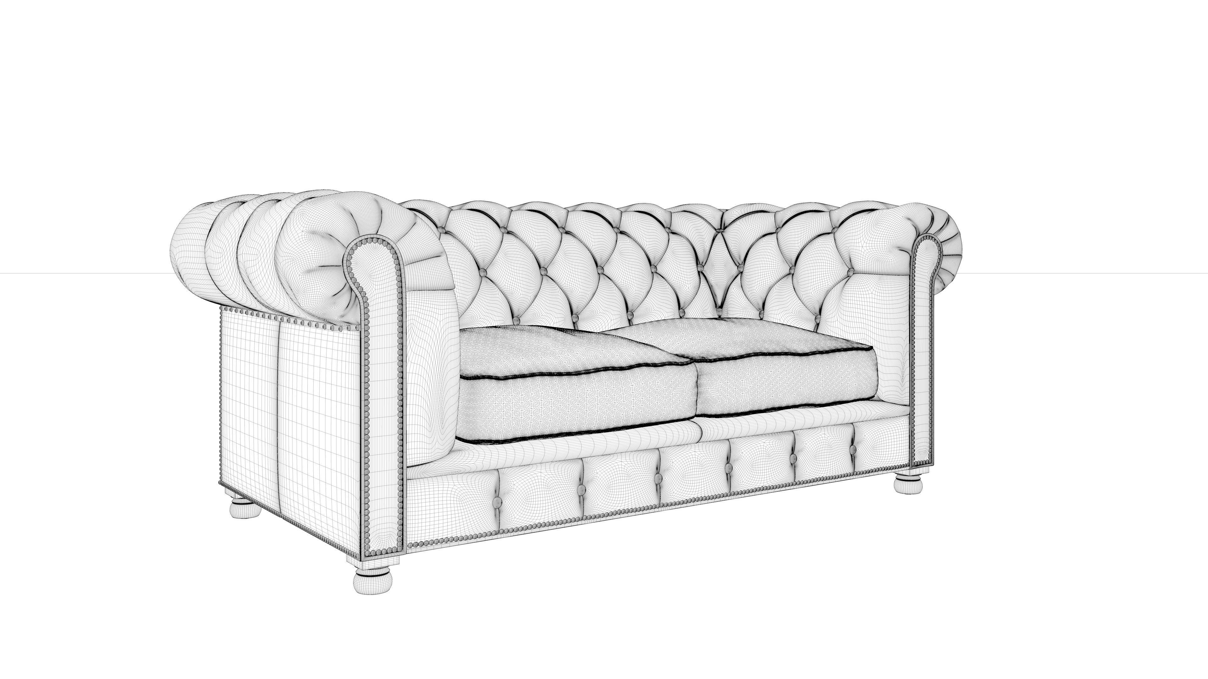 Sofa Chesterfield 3D model_8