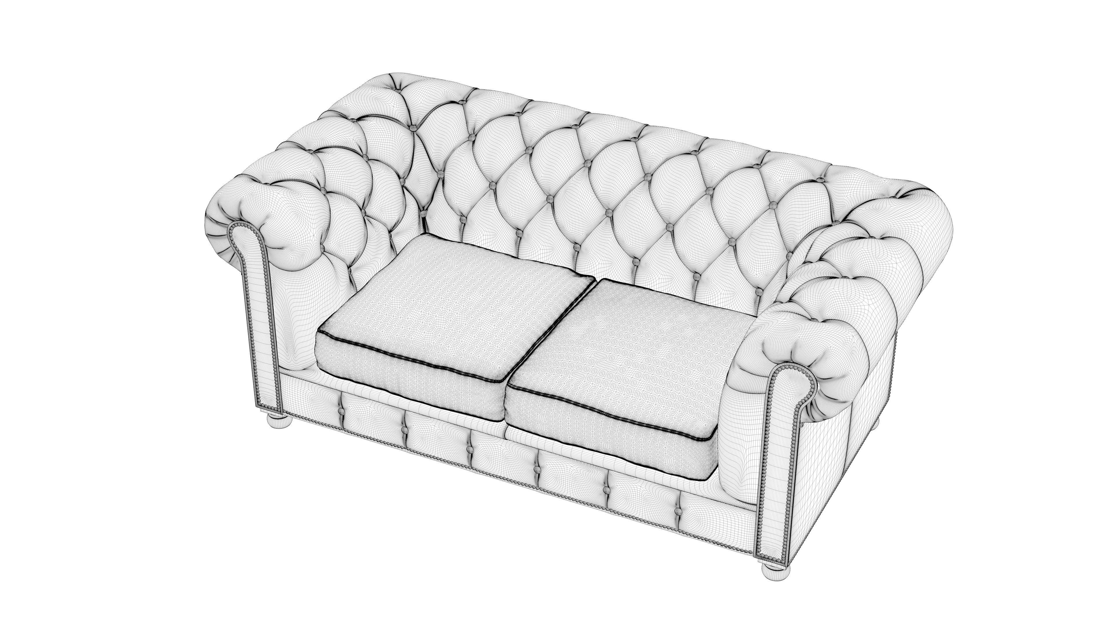 Sofa Chesterfield 3D model_6