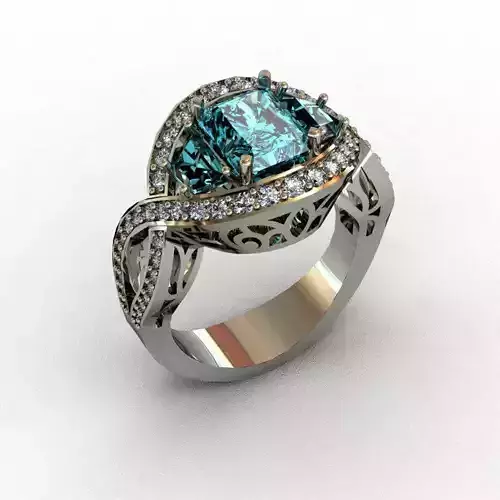 Diamond Ring 3D print model 3D print model