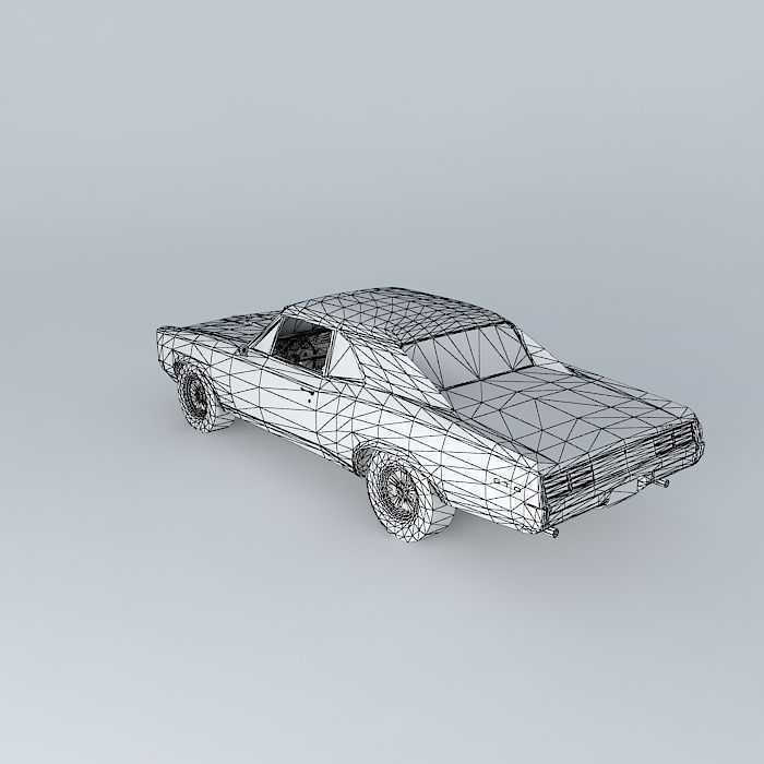 1967 Pontiac GTO Coupe Free 3D model_4