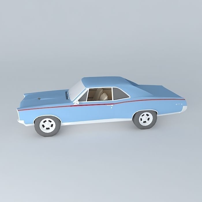 1967 Pontiac GTO Coupe Free 3D model_2