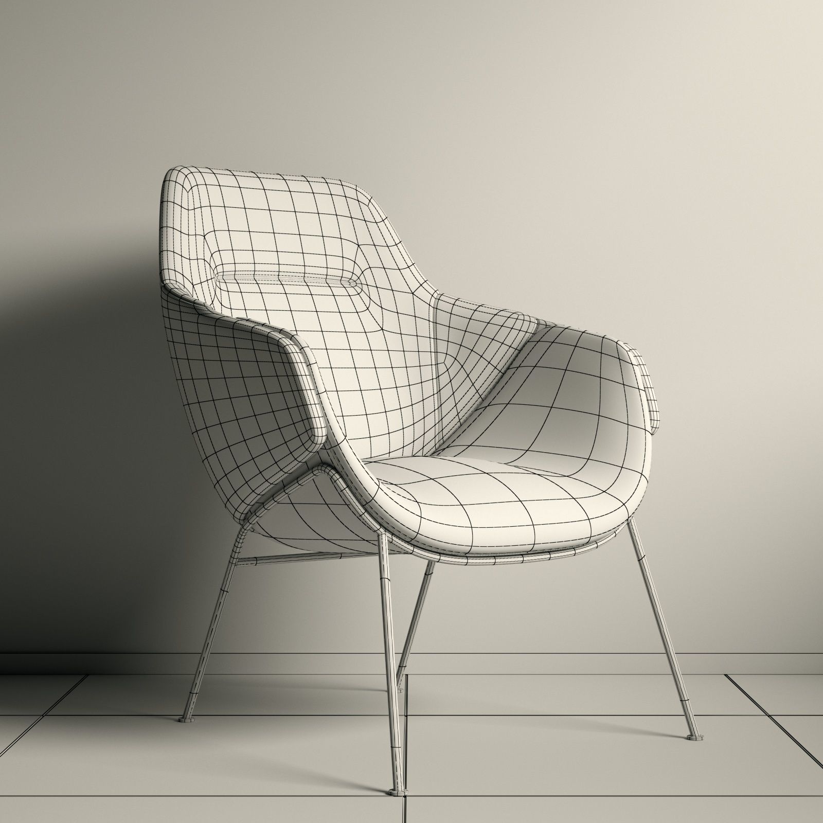 SP01 ANITA ARMCHAIR HIGH BACK 3D model_4