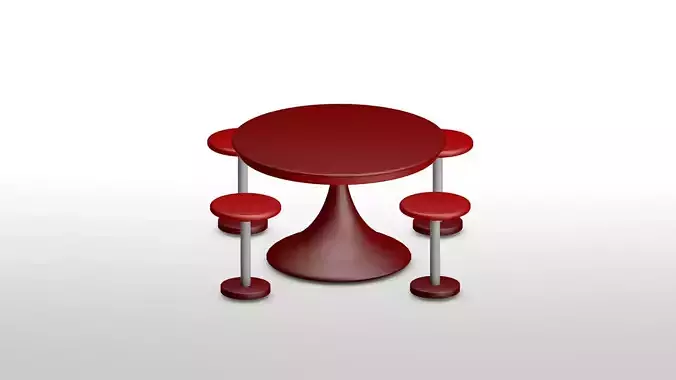 A Dining set table and stools