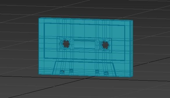 Cassette retro TDK Low-poly 3D model_5