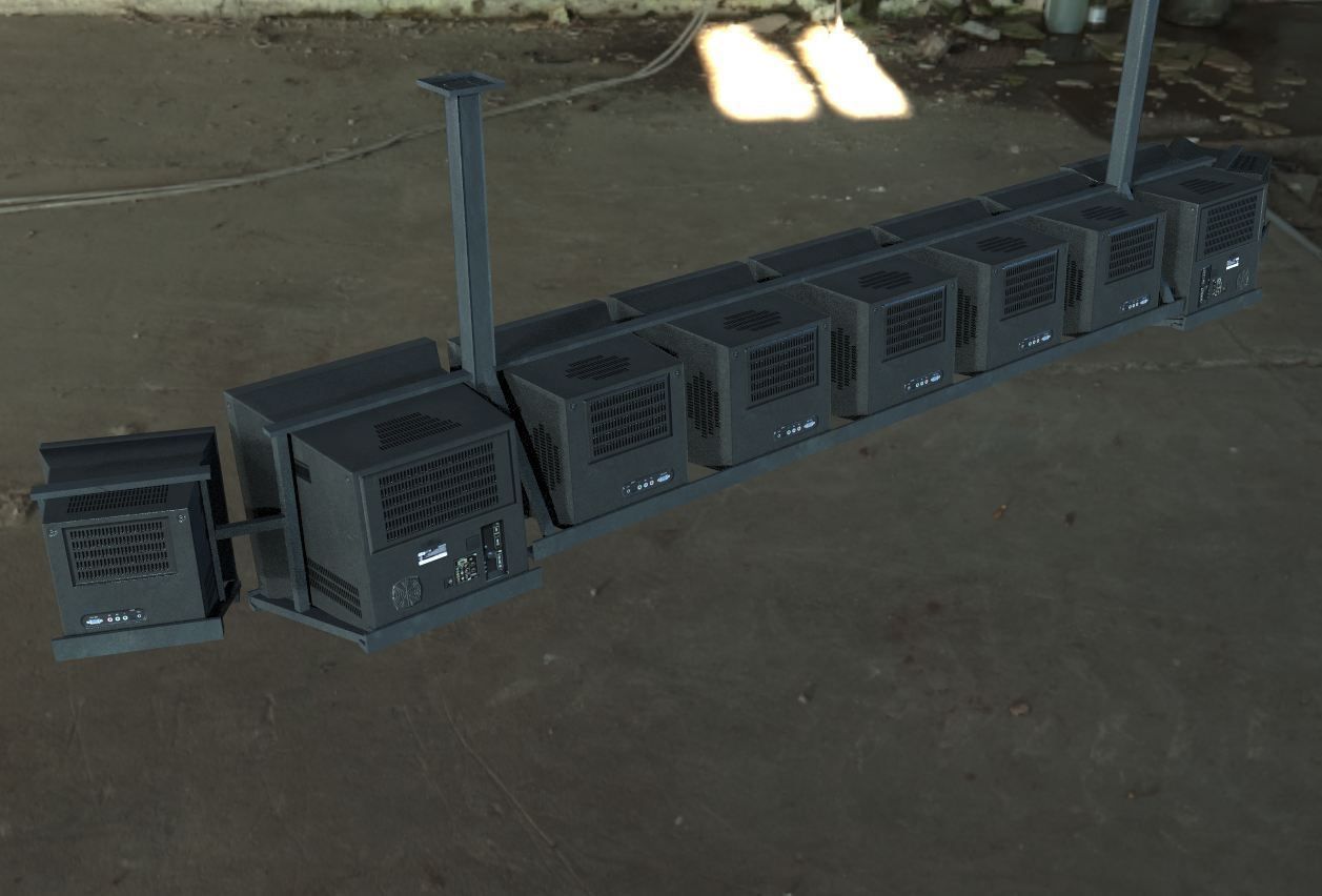 controlpanel04 card table Low-poly 3D model_1