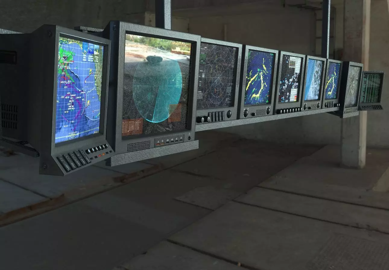 controlpanel04 card table Low-poly 3D model_0