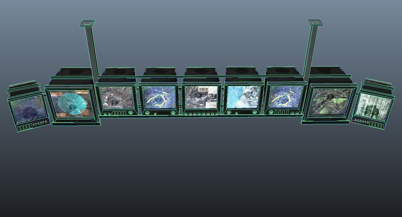 controlpanel04 card table Low-poly 3D model_6