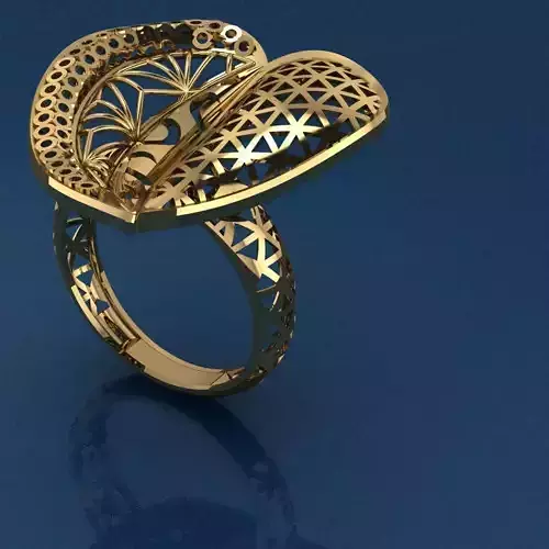 Halka 7 gold ring with intricate design