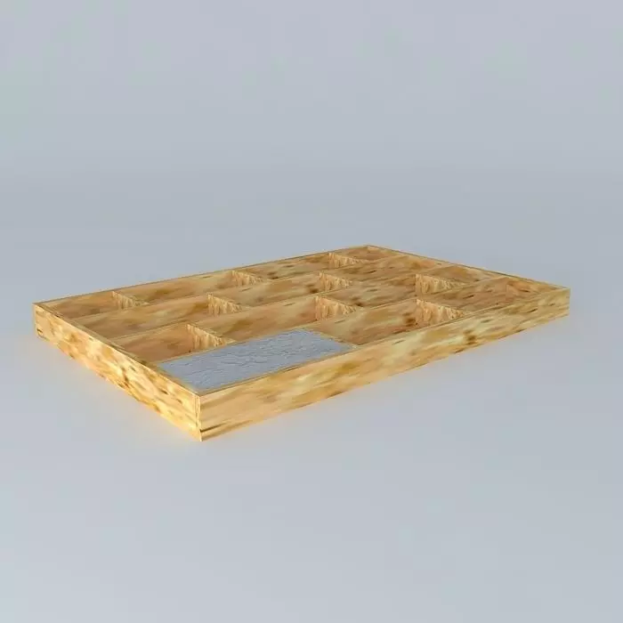 Wooden mold for cement brick floor. Free 3D model