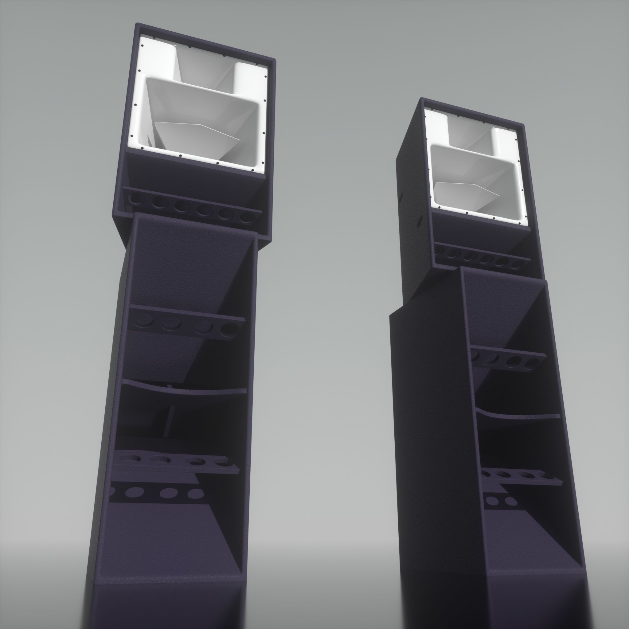 Speakers speaker tower with lights 3D model_8