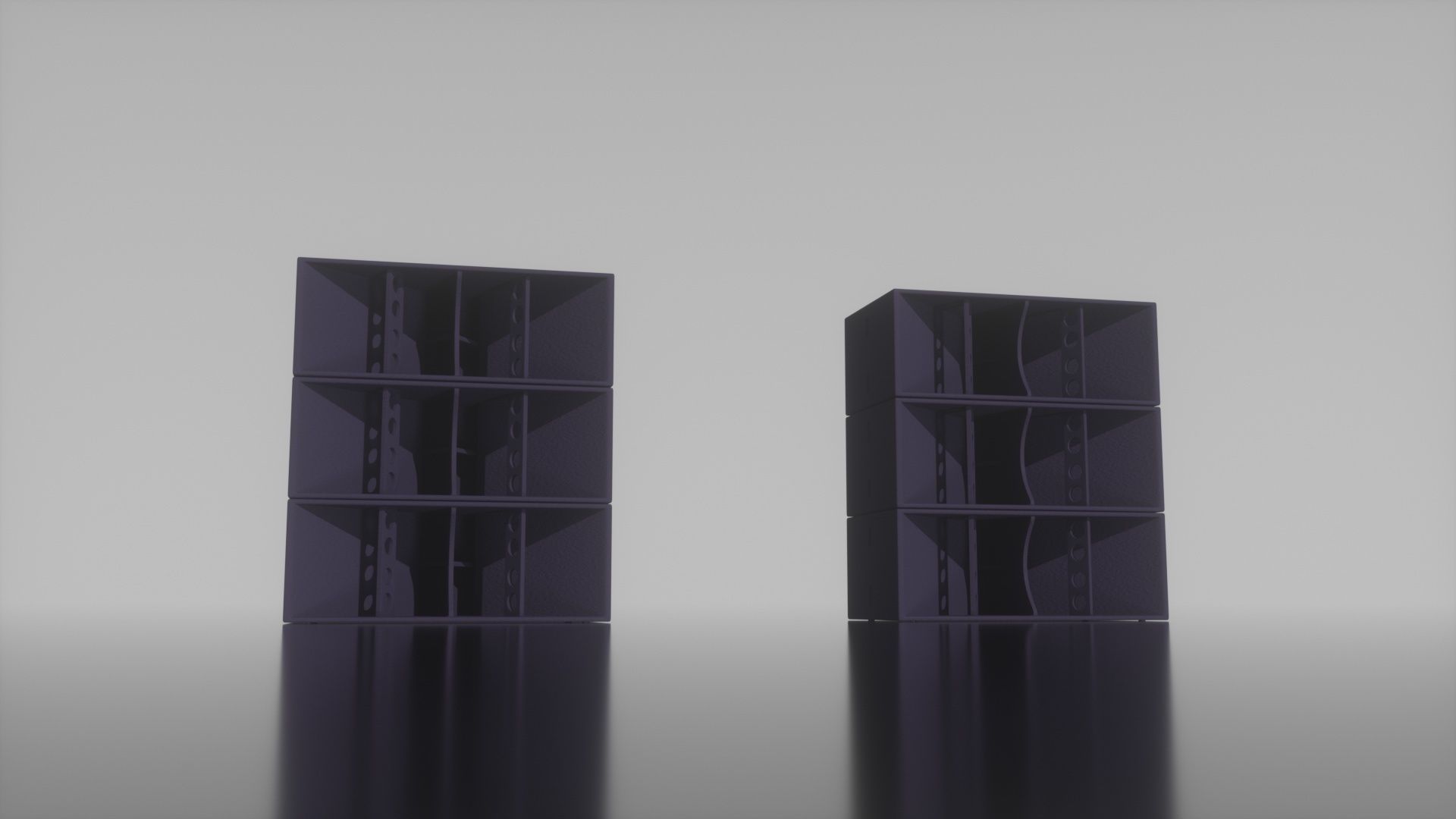Speakers speaker tower with lights 3D model_2