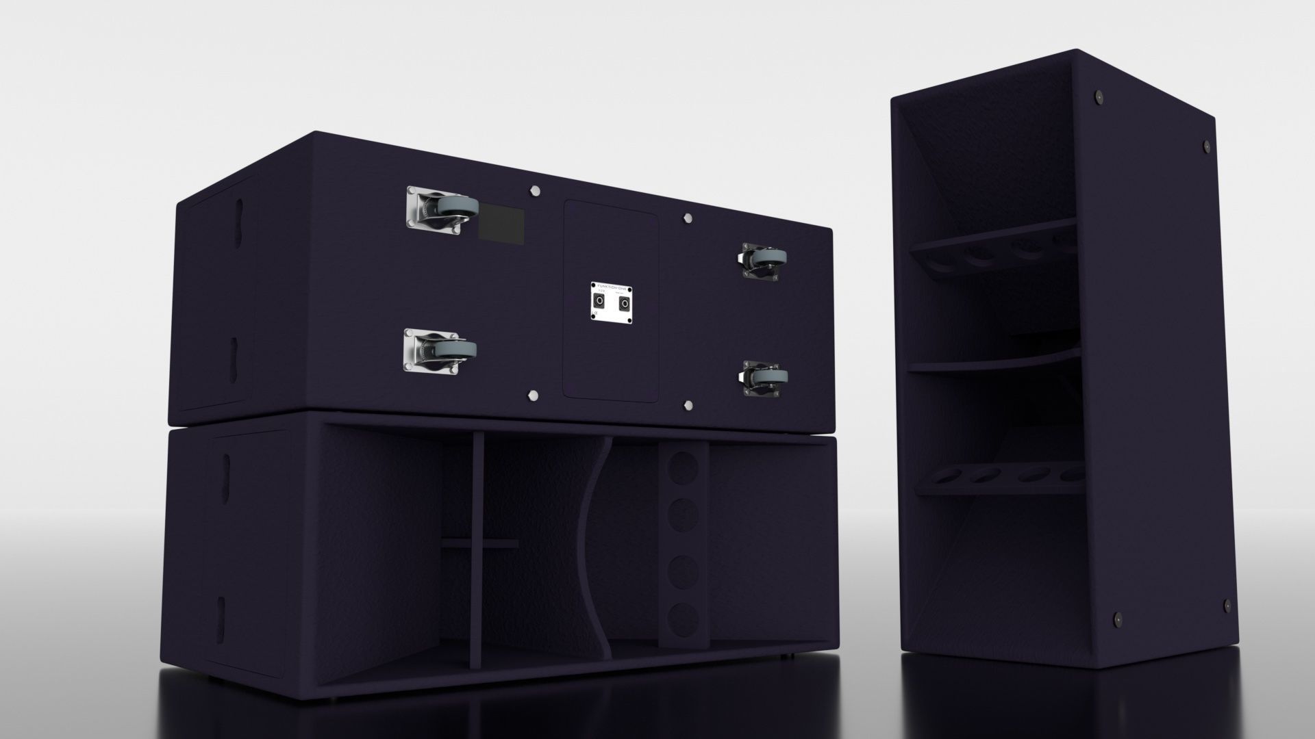 Speakers speaker tower with lights 3D model_5