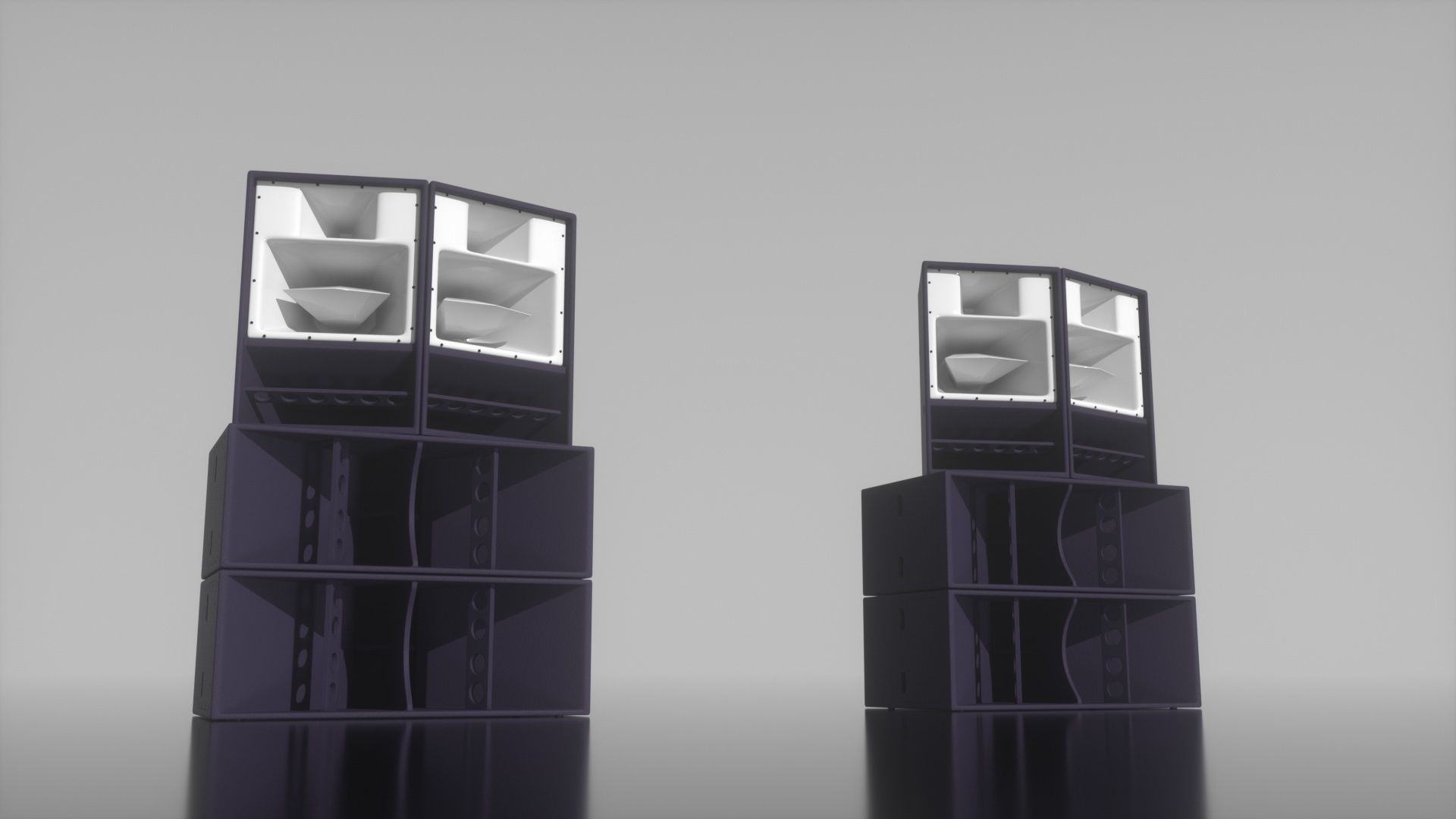 Speakers speaker tower with lights 3D model_7