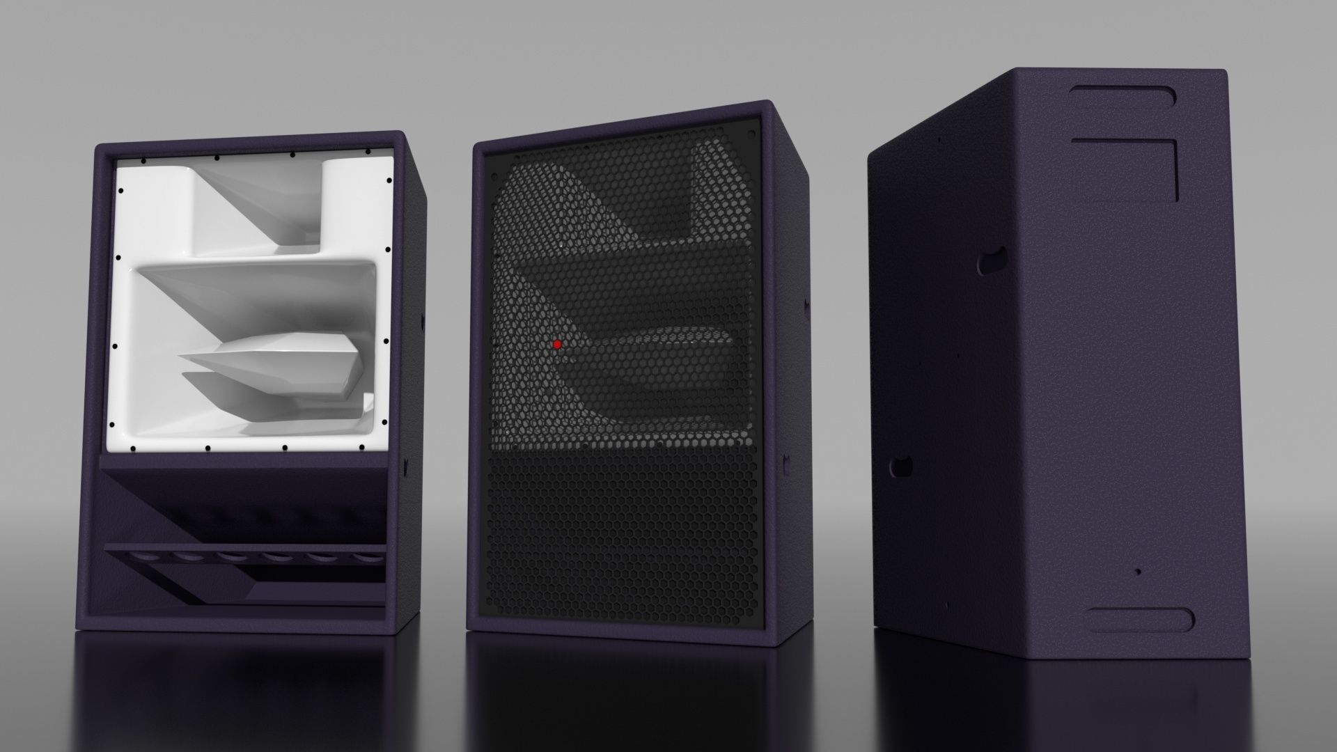 Speakers speaker tower with lights 3D model_3