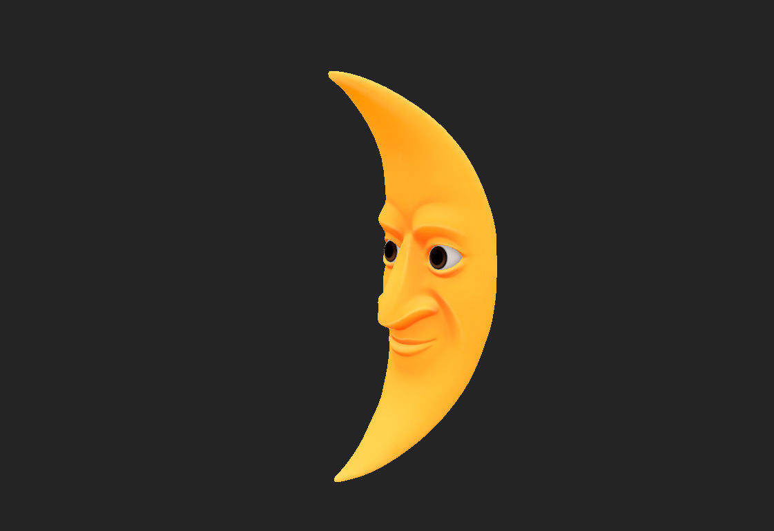 Cartoon Moon 3D model_13