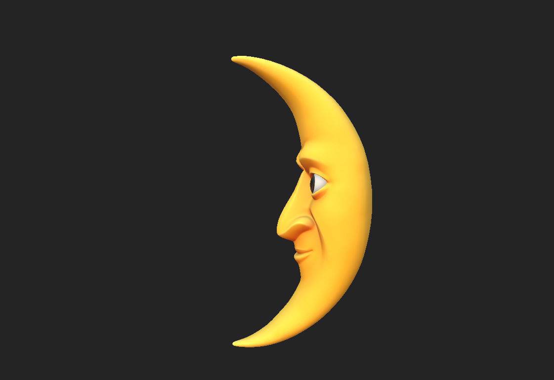 Cartoon Moon 3D model_15