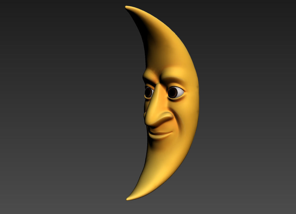 Cartoon Moon 3D model_25