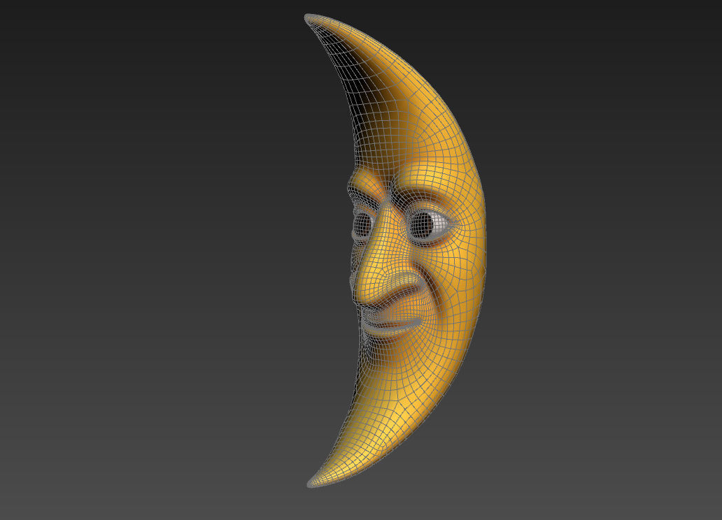 Cartoon Moon 3D model_27