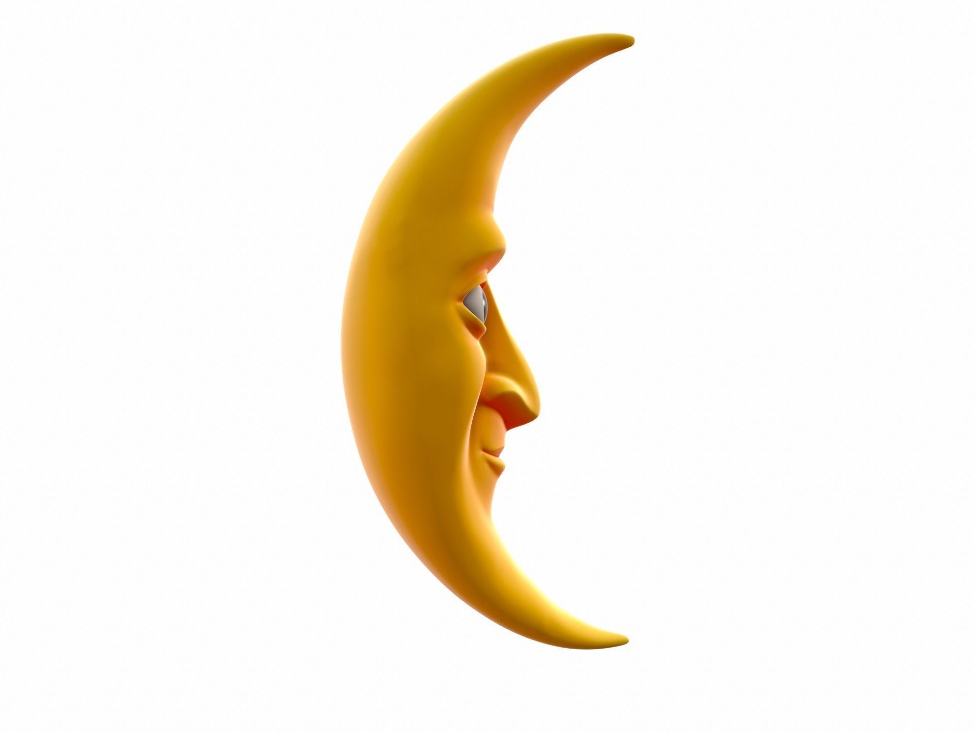Cartoon Moon 3D model_6