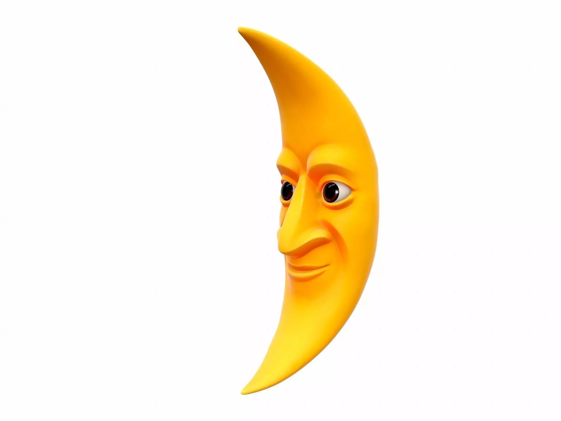 Cartoon Moon 3D model_0