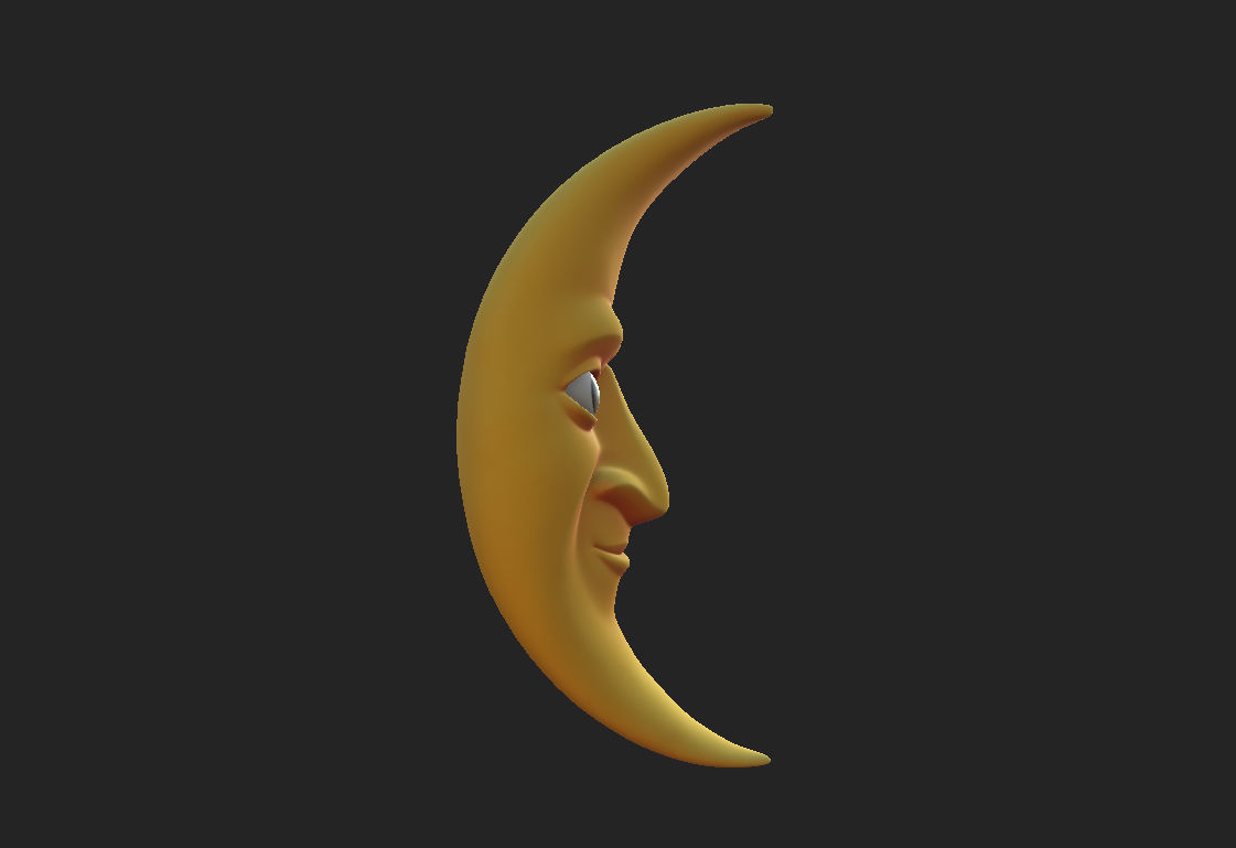 Cartoon Moon 3D model_19