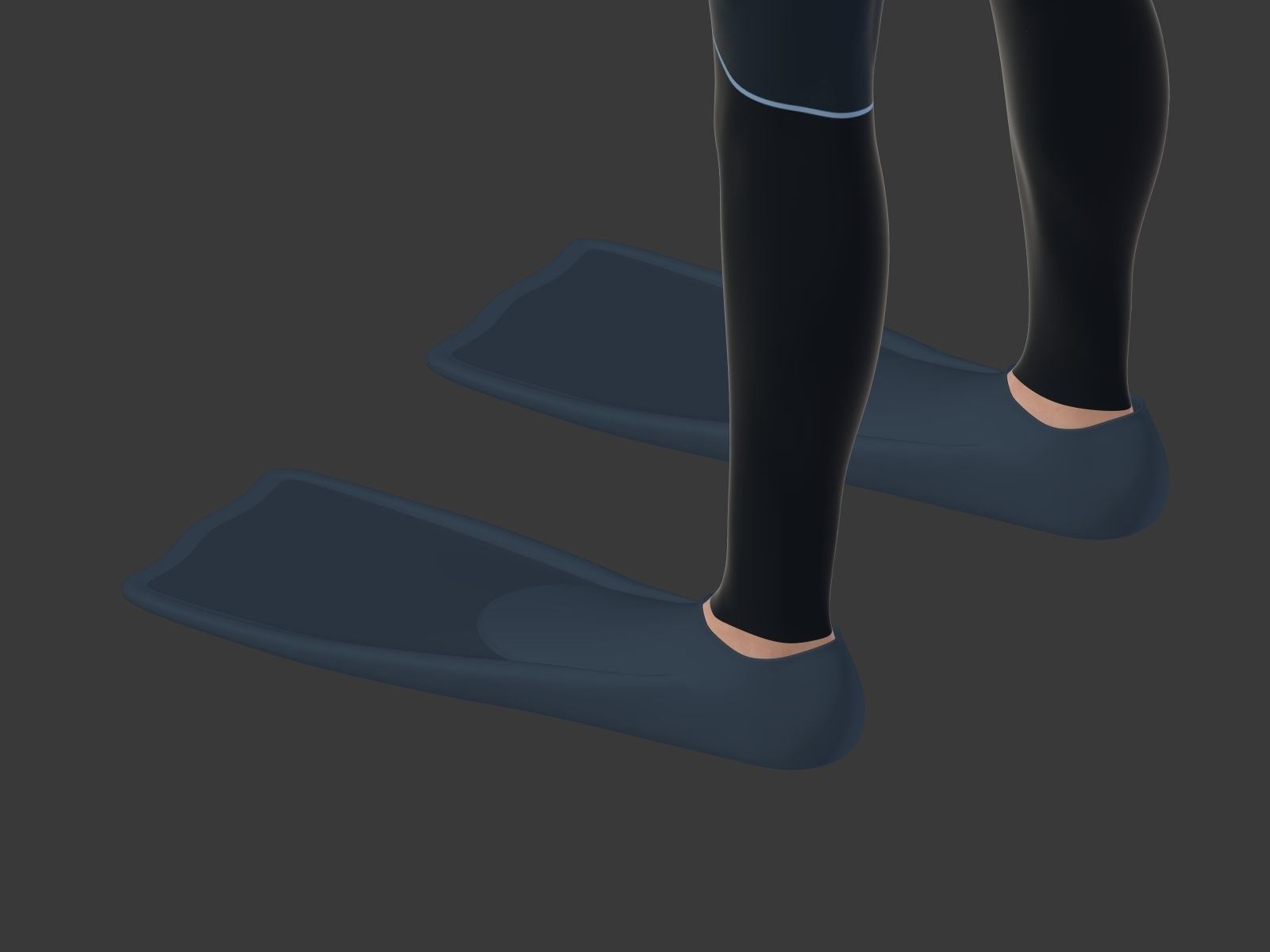 Scuba Diver Low-poly 3D model_37