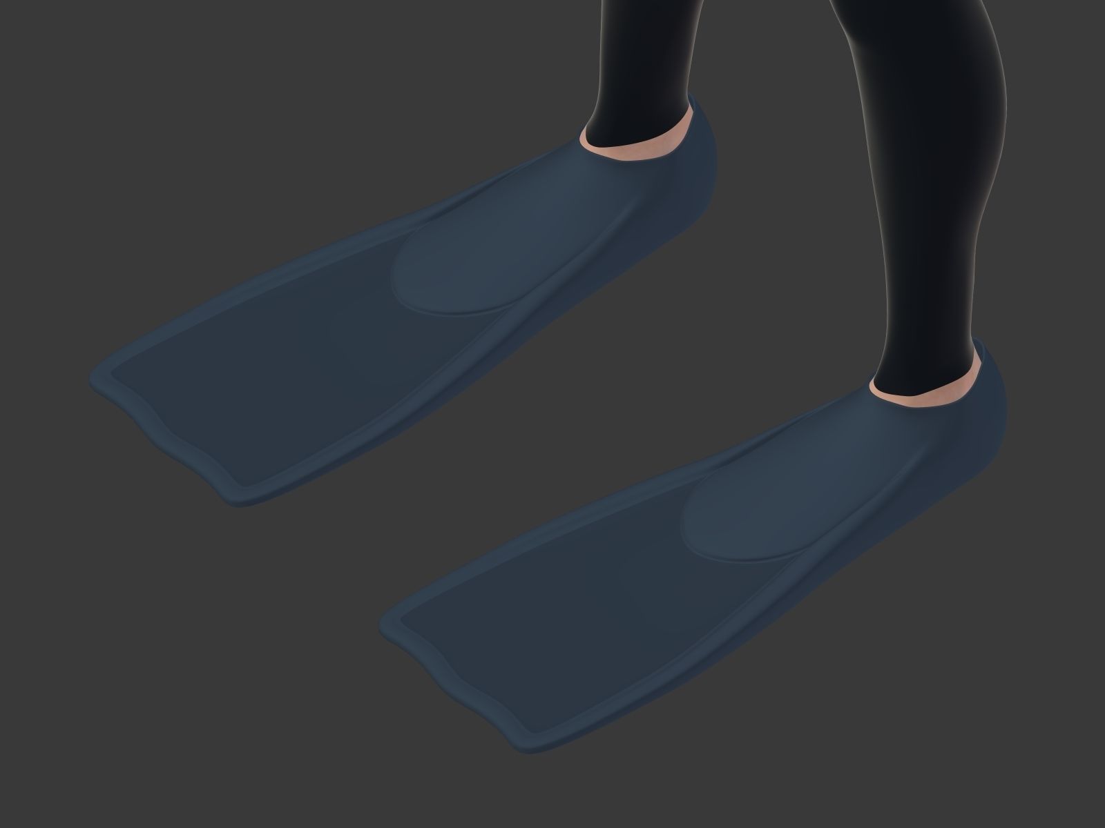 Scuba Diver Low-poly 3D model_35