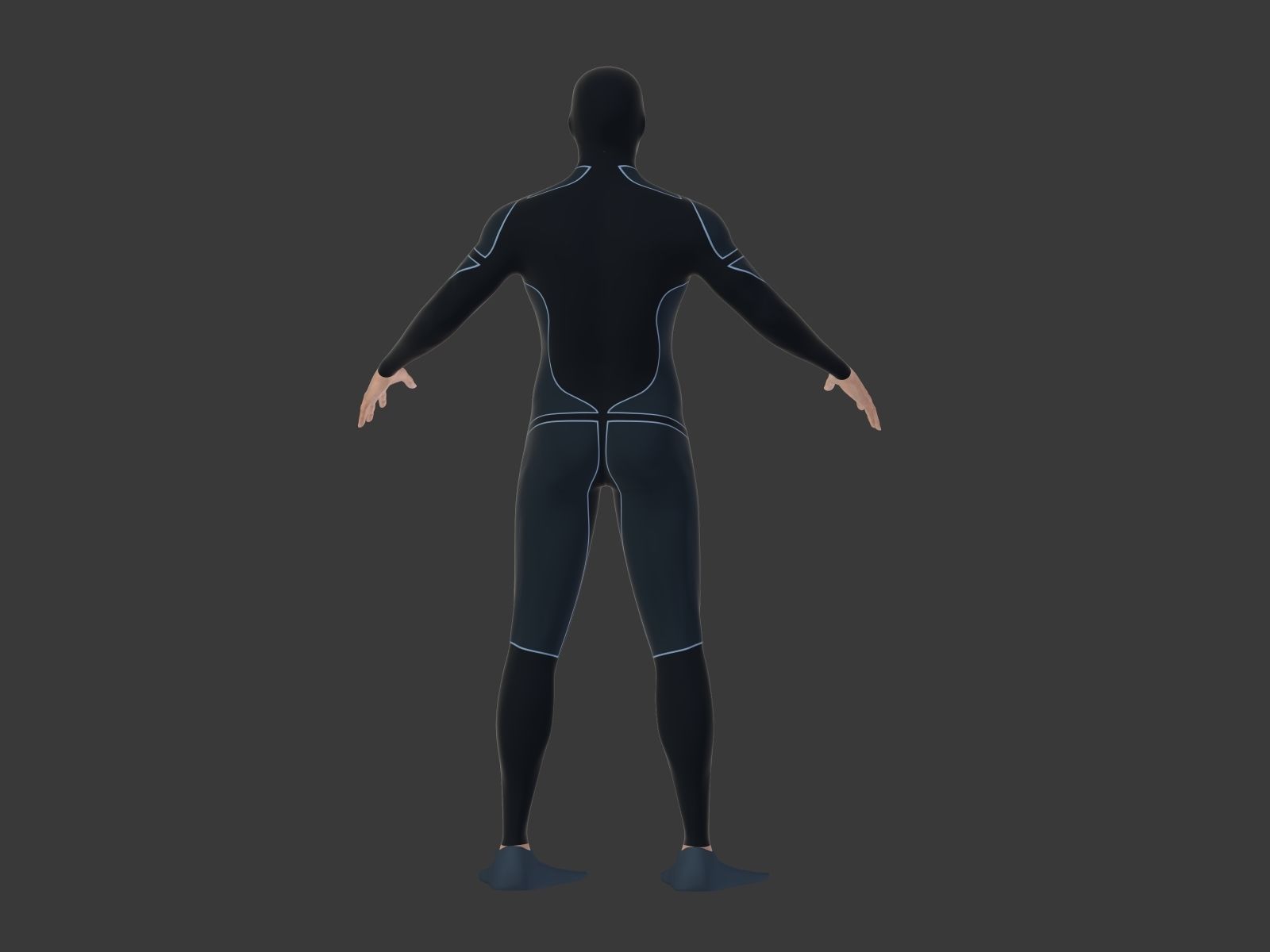 Scuba Diver Low-poly 3D model_33