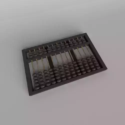 Chinese Abacus v1 001 Low-poly 3D model