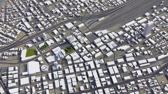 El Paso Low-poly 3D model 3
