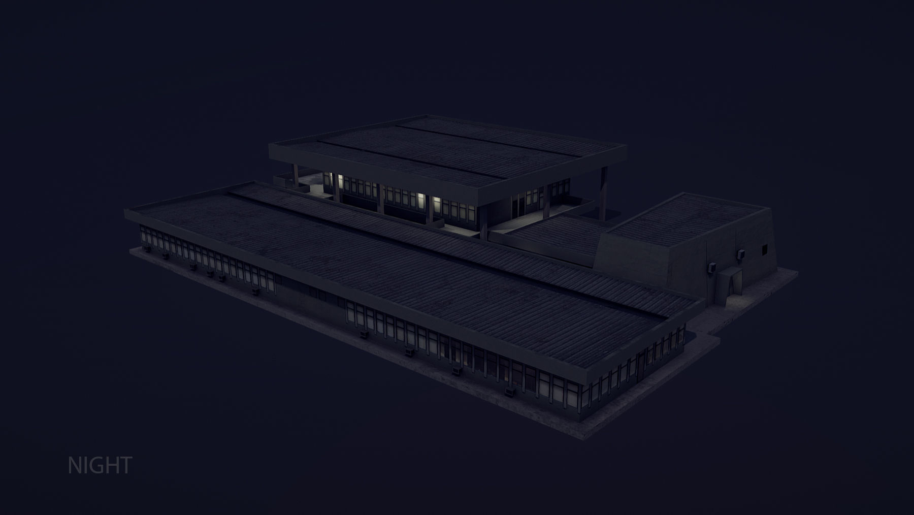MilitaryBase PortoVelho Headquarters Low-poly 3D model_16
