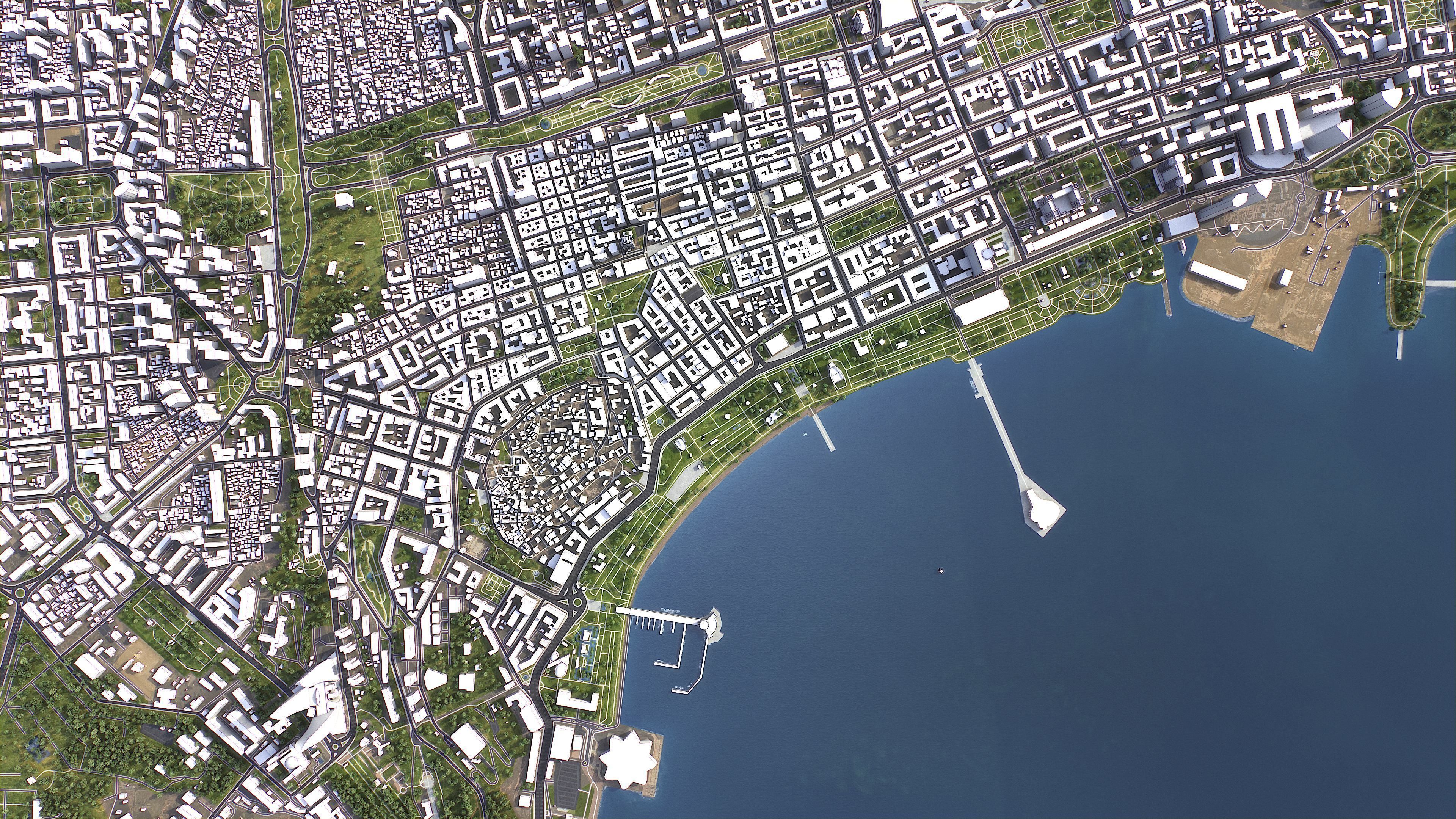 Baku - 3D City Model Low-poly 3D model_9